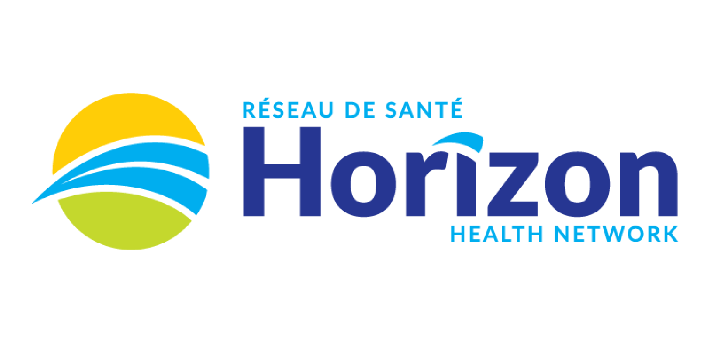 award-horizon Horizon Health Network logo with blue and green wave shapes inside a yellow circle, and bilingual text reading 'Réseau de santé Horizon Health Network.